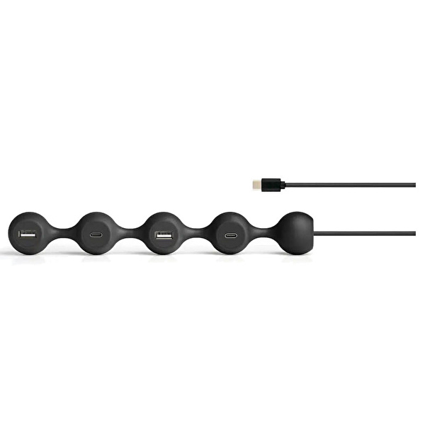LEXON Peas Hub C USB Çoğaltıcı Siyah