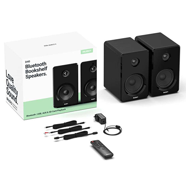 MAJORITY D40 Raf Tipi Hoparlör (BT, USB, AUX, RCA)