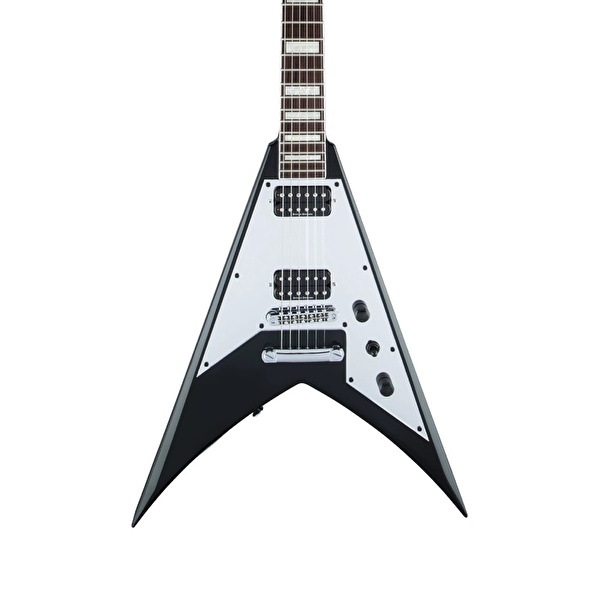Jackson X Scott Ian King V KVXT Laurel Klavye Gloss Black with Mirror Pickguard Elektro Gitar