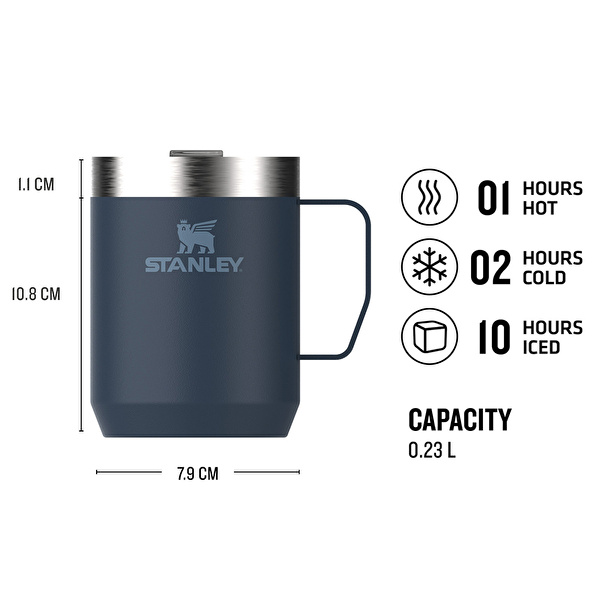 STANLEY 8Oz Classic Vac Camp Mug Navy - Eu