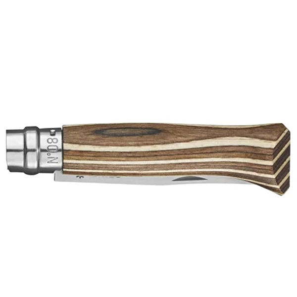 OPINEL No 8 Lamine Birch Özel Seri Paslanmaz Bıçak (Kahverengi)
