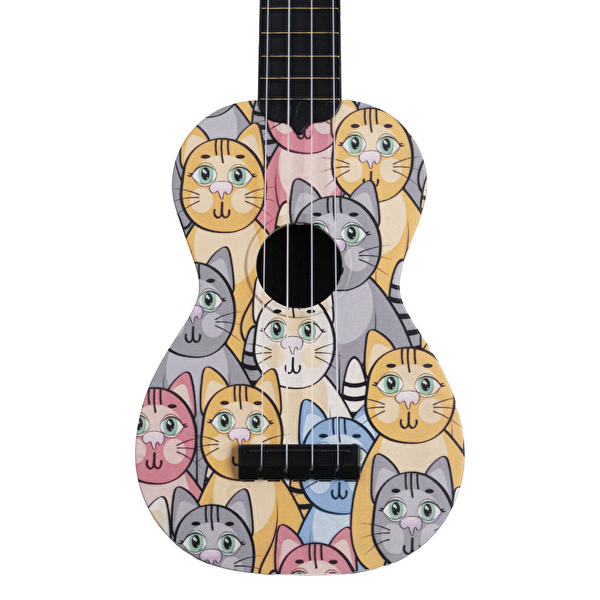 Karin Kedi Desenli Soprano Ukulele