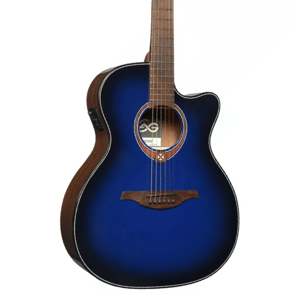 LAG GLA T-BLUE-DCE Tramontane Blue Burst Elektro Akustik Gitar