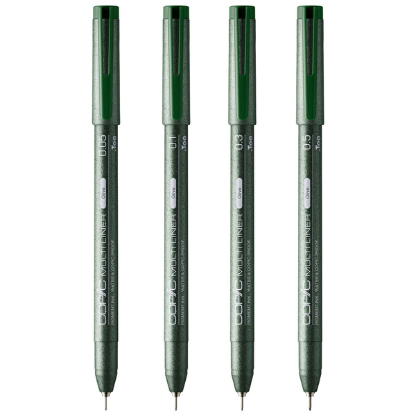 COPIC Multiliner Olive Kalem Seti (0,05, 0,1, 0,3, 0,5)