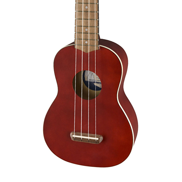 Fender Venice Soprano Ceviz Klavye Cherry Ukulele