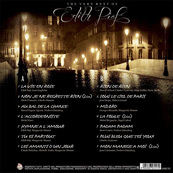 The Very Best Of Edith Piaf - Plak