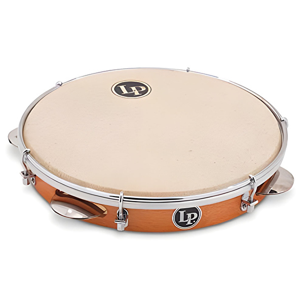 LATIN PERCUSSION LP3010N 10 Wood Pandeiro Naturel Deri