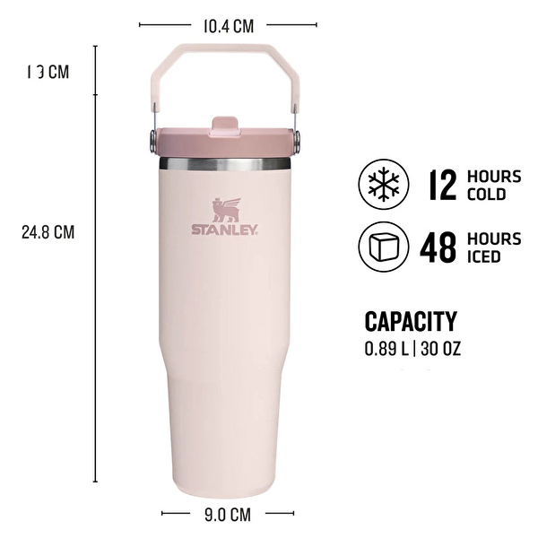 STANLEY The IceFlow Flip Straw 2.0 Tumbler 0.89L / 30oz Rose Quartz