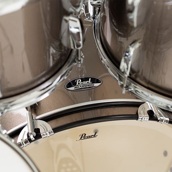 PEARL RS505BC/C707 Roadshow Bronze Metallic 5 Parça (20B/10T/12T/14F/14S) Aksamlı ve Sabian Zilli Akustik Davul Seti
