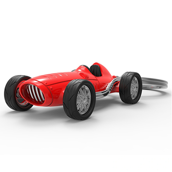 METALMORPHOSE Kırmızı Vintage Yarış Arabası Anahtarlık