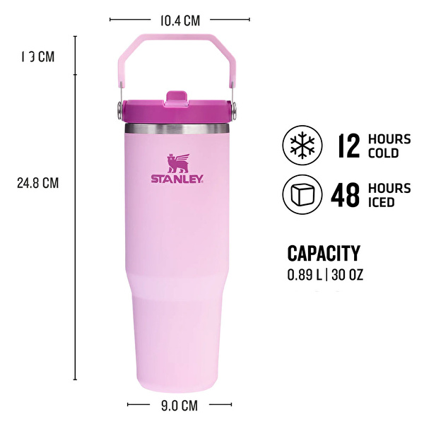 STANLEY The IceFlow Flip Straw 2.0 Tumbler 0.89L / 30oz Cherry Blossom