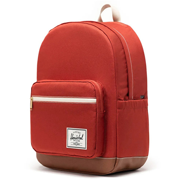 HERSCHEL Pop Quiz Backpack Red Ochre/Tan/White Stitch Çanta