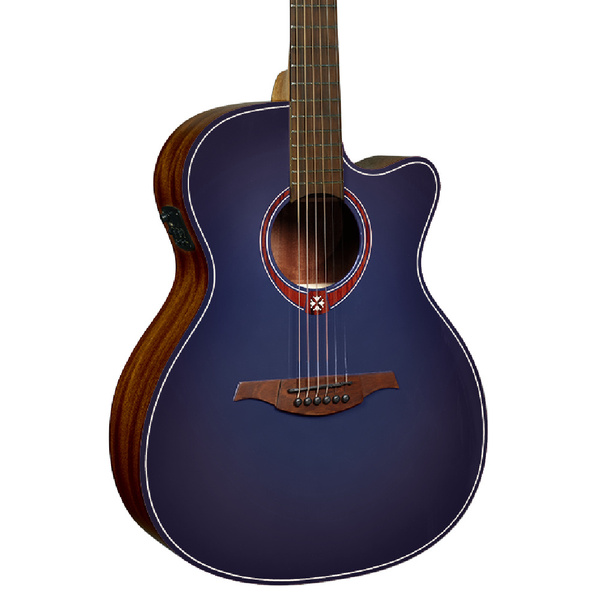LAG GLA T-BLUE-ACE Tramontane Blue Burst Elektro Akustik Gitar