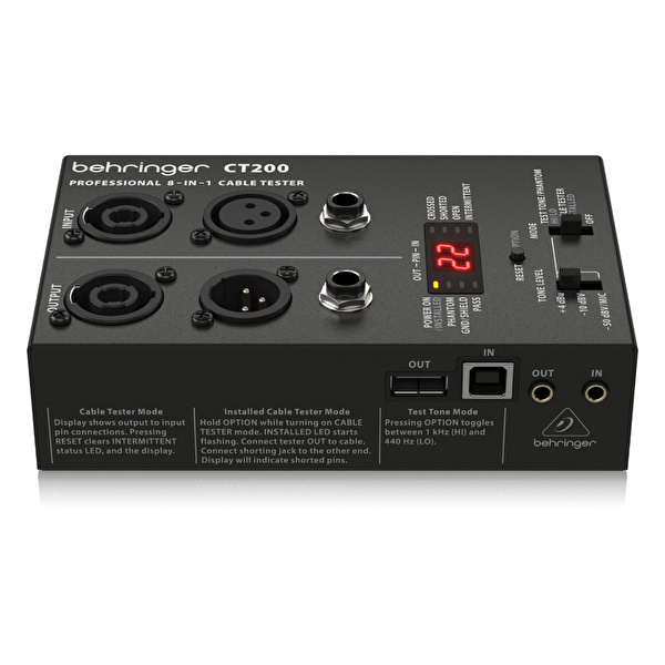 BEHRINGER CT200 / Kablo Test Ünitesi