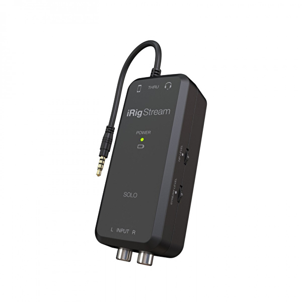 IK Multimedia iRigs Stream Solo iPhone, iPad ve Mac/PC için Canlı Yayın Ses Kartı