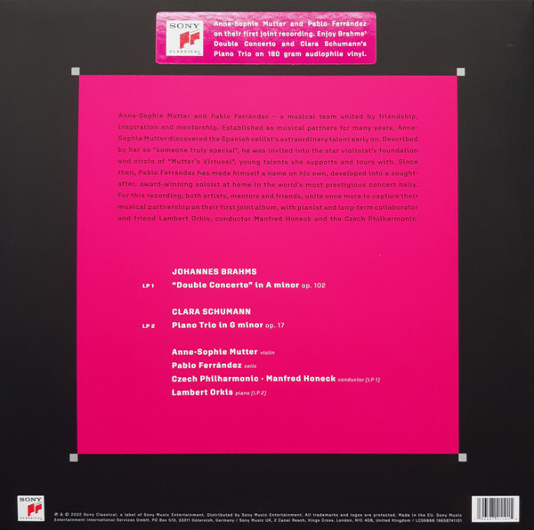 Anne-Sophie Mutter, Pablo Ferrandez, Czech Philharmonic Orchestra - Brahms: Double Concerto / C. Schumann: Piano Trio