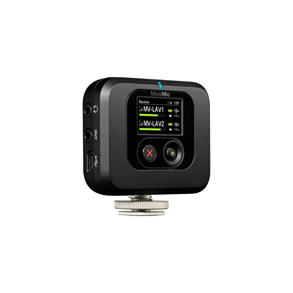 SHURE MoveMic Two Receiver Kit İki kanal Kablosuz Yaka Mikrofonu(Alıcı Dahil)
