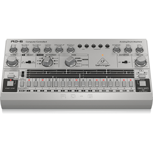 BEHRINGER RD-6-SR RHYTHM DESIGNER Analog Davul Makinesi (Gümüş Gri)