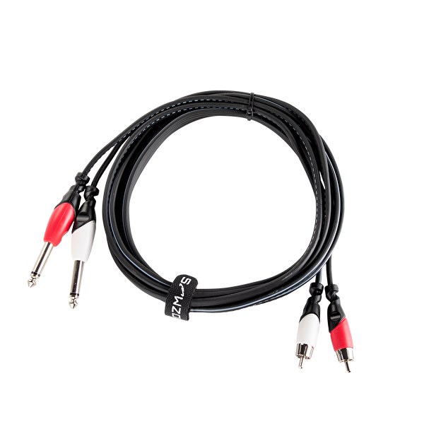 Kozmos KCL-158-3M 2 x Mono 6,35mm - 2 x RCA / 3M Kablo