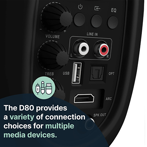 MAJORITY D80 Raf Tipi Hoparlör (BT, RCA)