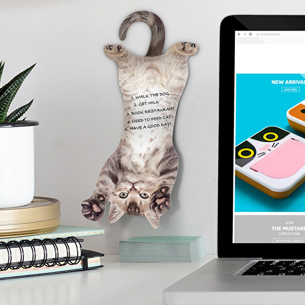 MUSTARD Kedi Asılabilir Notluk