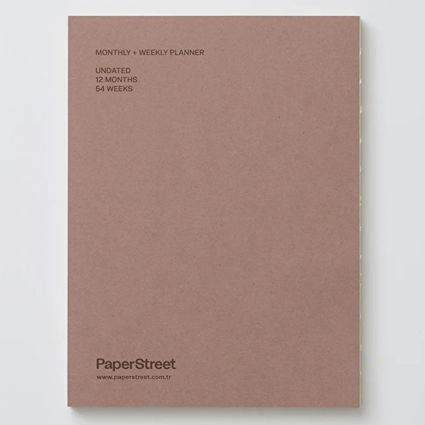 PAPER STREET Everyday Planner - Cacao Defter