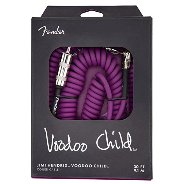Fender Hendrix Voodoo Child Coil Düz/L Uç 9 Metre Mor Enstrüman Kablosu