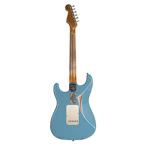 Fender Custom Shop Limited Edition 1958 Stratocaster Heavy Relic Akçaağaç Klavye Super Faded Aged Taos Turquoise Elektro Gitar