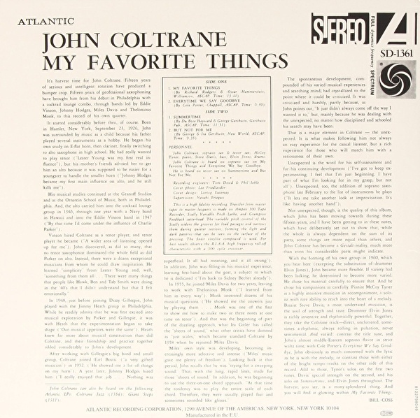 John Coltrane – My Favorite Things (2010 Reissue)