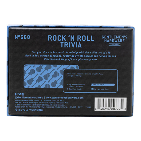 GENTLEMEN'S HARDWARE Müzik Bilgi Oyunu