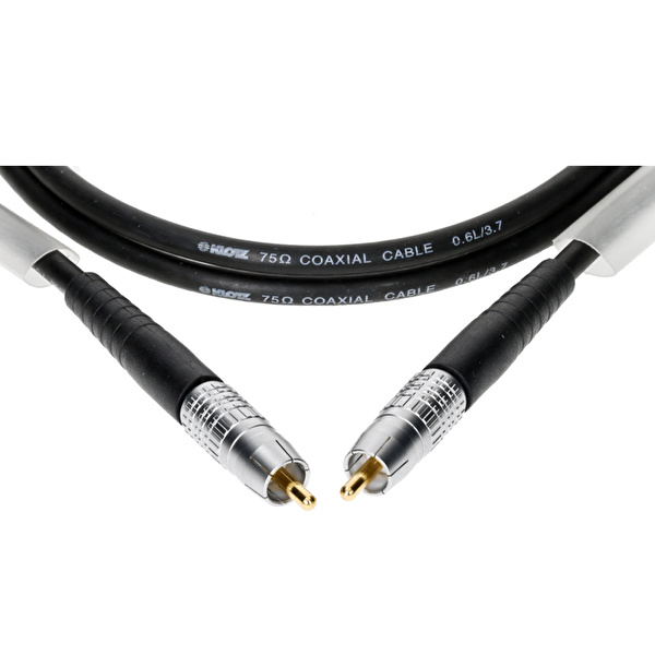 Klotz Pro Dijital Lead D7 75 Ohm RCA SPDIF / Video Coaxial Siyah 1mt Ses Kablosu