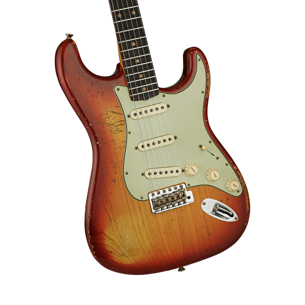 Fender Custom Shop LTD 1962 Stratocaster Heavy Relic Aged Cherry Sunburst Elektro Gitar