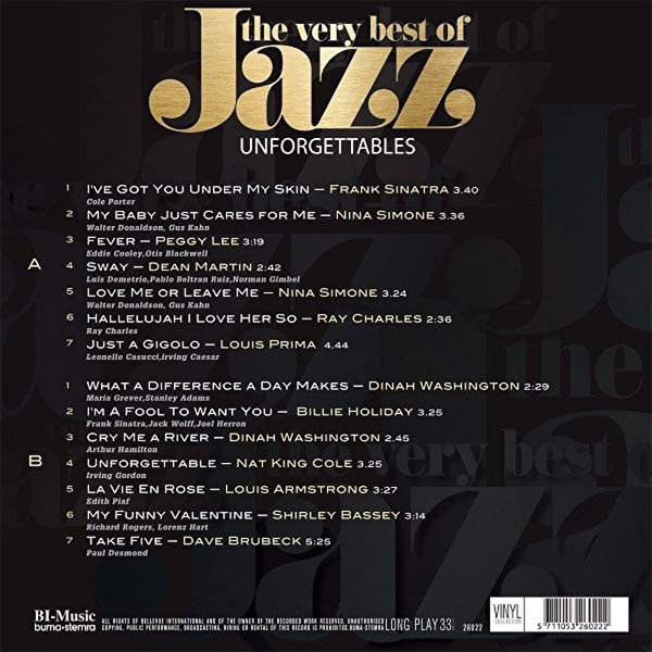 The Very Best Of Jazz Unforgettables