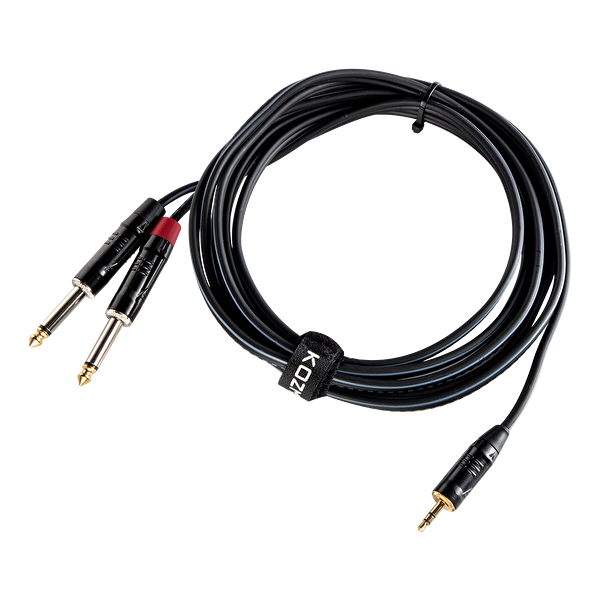 Kozmos KCL-333-3M Stereo 3,5mm - 2 x 6,35mm Mono 3mt Kablo