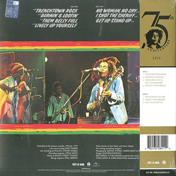 Bob Marley & The Wailers – Live! (2020 Reissue, Remastered)