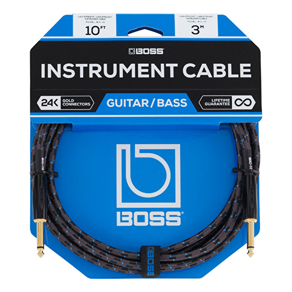 BOSS BIC-5 Düz/Düz Uçlu 1.5m Enstrüman Kablosu