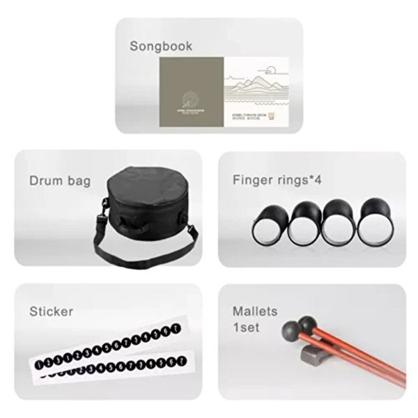 YOGIXO Tongue Drum 6 Notalı 5.5″ Lavanta