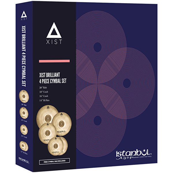 İSTANBUL AGOP IXBS4 Xist Brilliant 4'lü Zil Seti (14HH/16C/18C/20R)