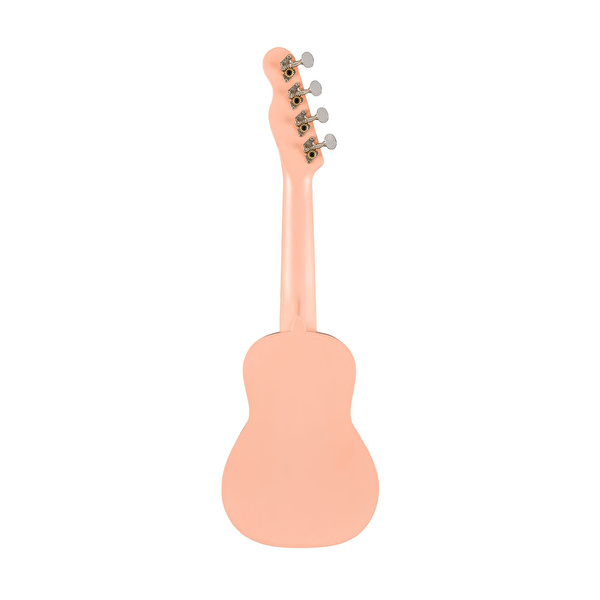 Fender Venice Soprano Ceviz Klavye Shell Pink Ukulele
