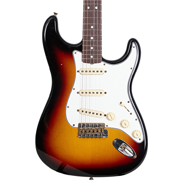 Fender Custom Shop 1961 Stratocaster Heavy Relic Black Super Faded Aged 3 Ton Sunburst Elektro Gitar