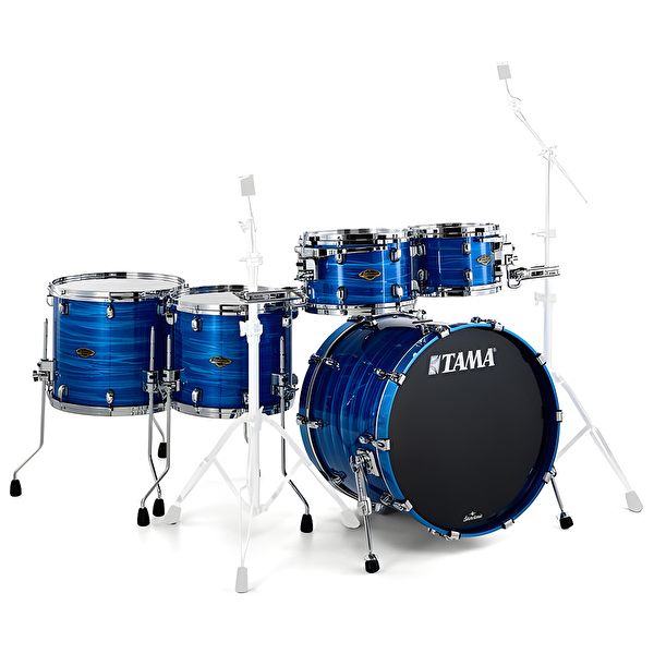 TAMA WBS52RZS-LOR Starclassic Walnut Birch Ocean Blue Ripple 5 Parça (22B/10T/12T/14F/16F) Akustik Davul Seti