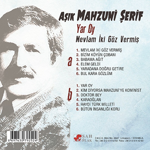Aşık Mahzuni Şerif-Yar Oy