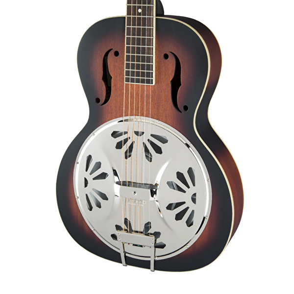 Gretsch G9220 Bobtail Round-Neck A.E. Maun Gövde Spider Cone Guitar Fishman Nashville Pickup 2-Color Sunburst Resonator