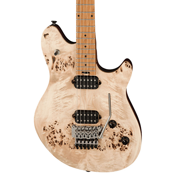 EVH Wolfgang WG Standard Exotic Poplar Burl Baked Akçaağaç Klavye Natural Elektro Gitar