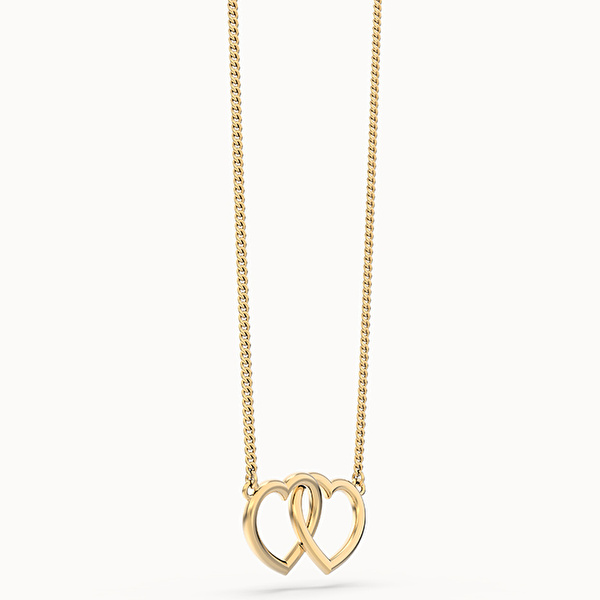CHOCLI 18 Ayar Altın Kaplama Hearts Kolye