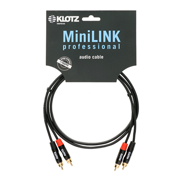 Klotz Pro Twincable Altın Uçlu 2x RCA - 2x RCA 3mt İkili Siyah Kablo