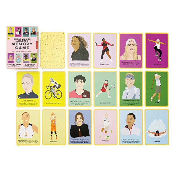 KIKKERLAND Matching Game Kadın Sporcular Hafıza Kart Oyunu