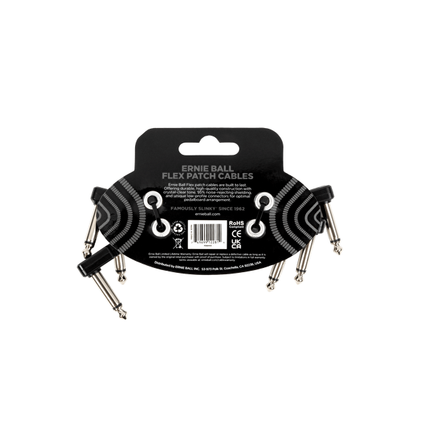ERNIE BALL P06443 3'lü Paket 7.5 cm Pedal Ara Kablosu