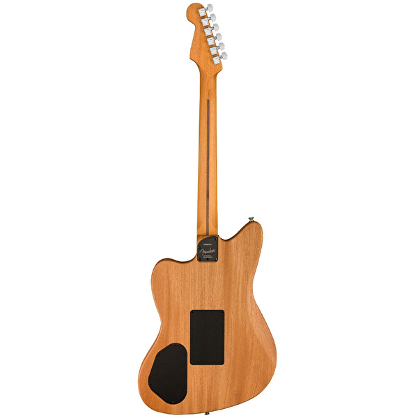 Fender American Acoustasonic Jazzmaster Abanoz Klavye Arctic White Elektro Akustik Gitar