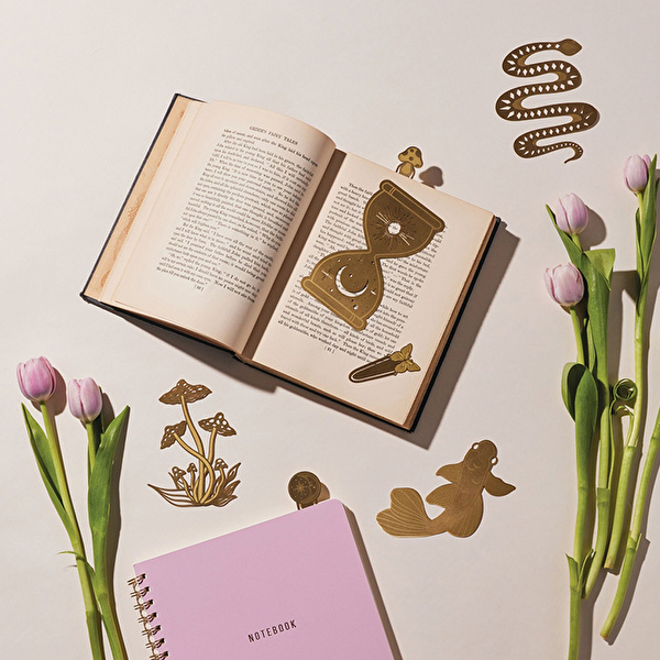 DESIGNWORKS INK Metal Kitap Ayracı 14 cm Hourglass